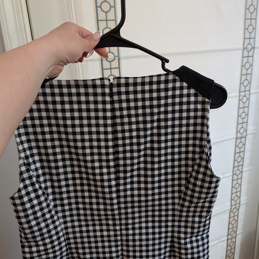 Jones New York Black and White Checkered Mini Dress - Picture 3 of 5